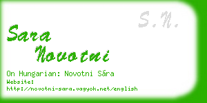 sara novotni business card